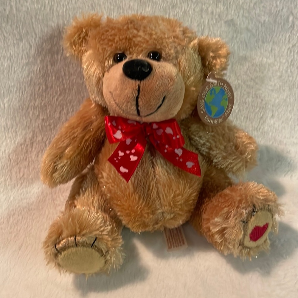 6” Valentine Bear W/Heart Ribbon&Heart on Foot by DanDee Collector’s Choice!